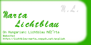 marta lichtblau business card